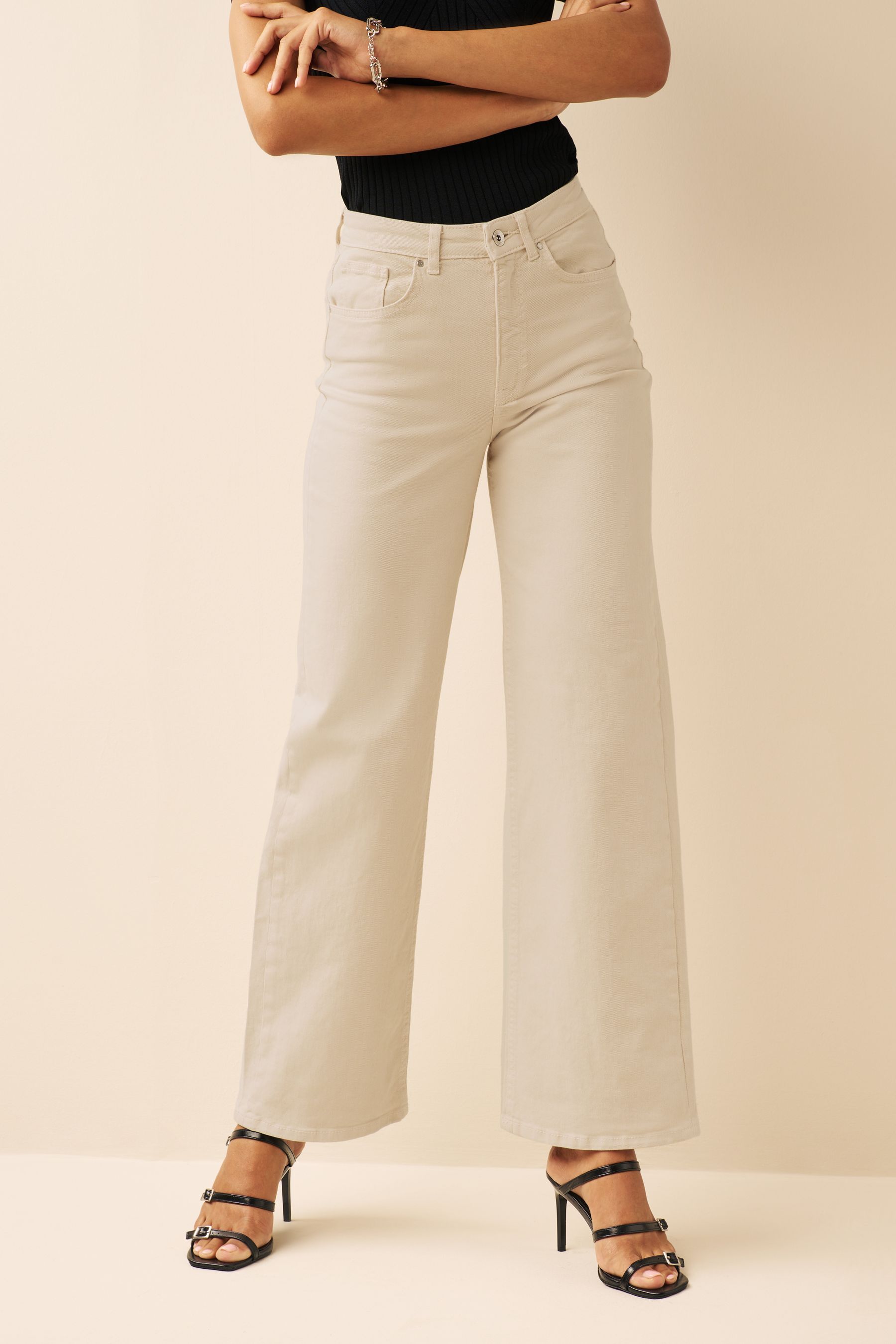 Beige jeans womens online uk