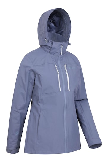 Mountain Warehouse Light Blue Rainforest Waterproof Womens Jacket