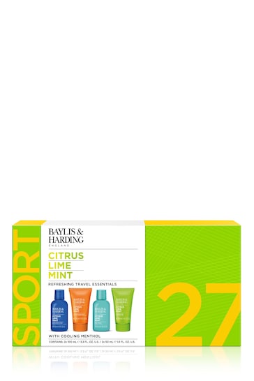 Baylis & Harding Citrus, Lime   Mint Mens Refreshing Travel  Essentials Gift Set