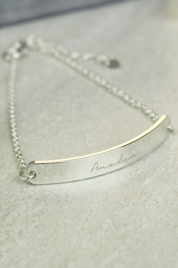 Personalised Silver ID Bracelet by PMC