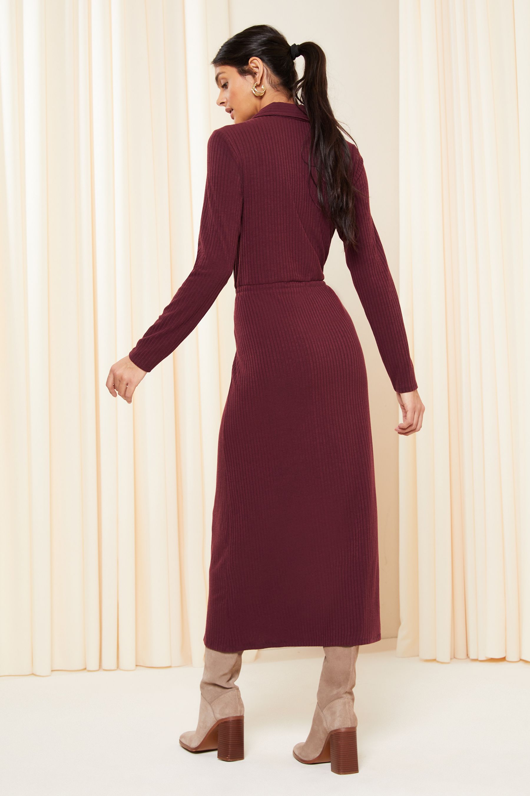 Burgundy shirt dress uk outlet