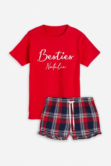 Personalised Besties Pyjama Shorts Set by Dollymix