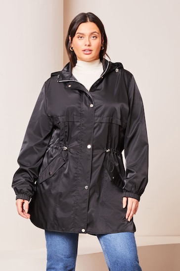 Lipsy Black Curve Shower Resistant Rain Coat