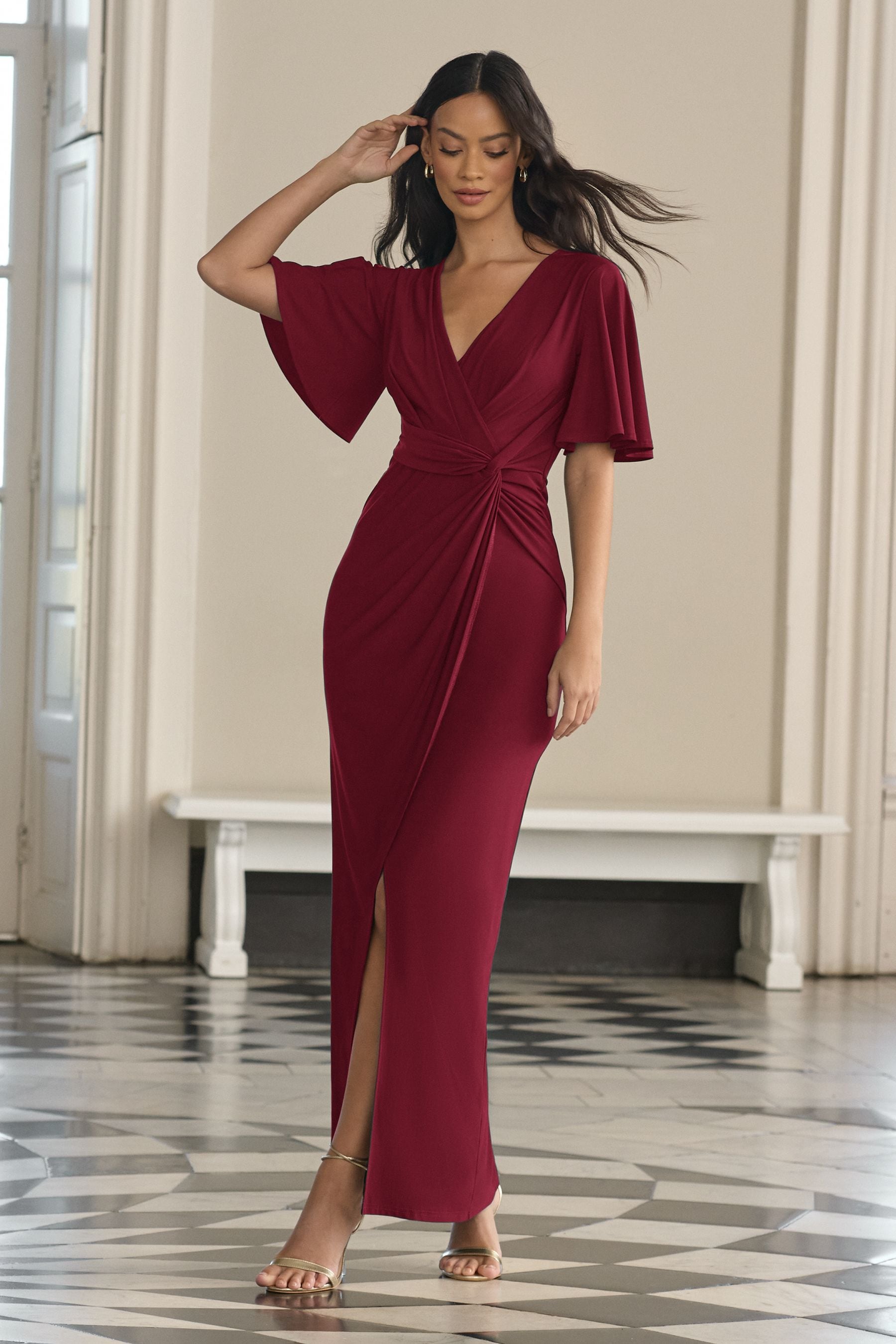Short sleeve clearance bridesmaid dresses uk