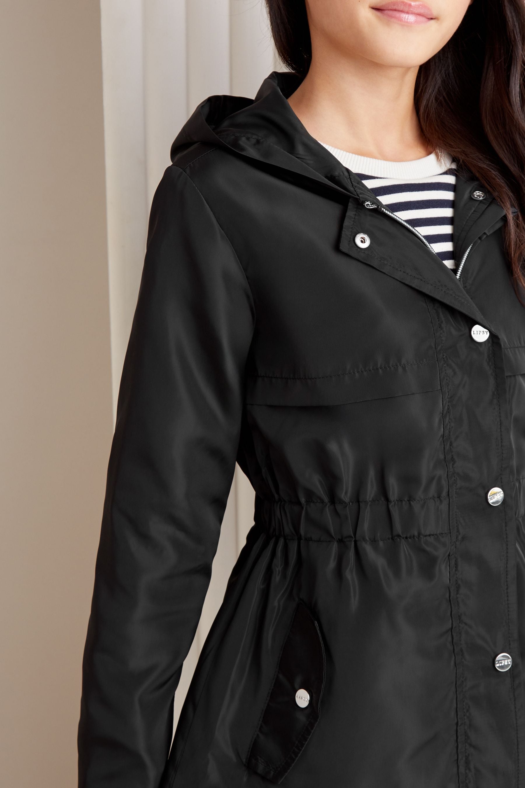 Oasis black skye discount premium rain mac
