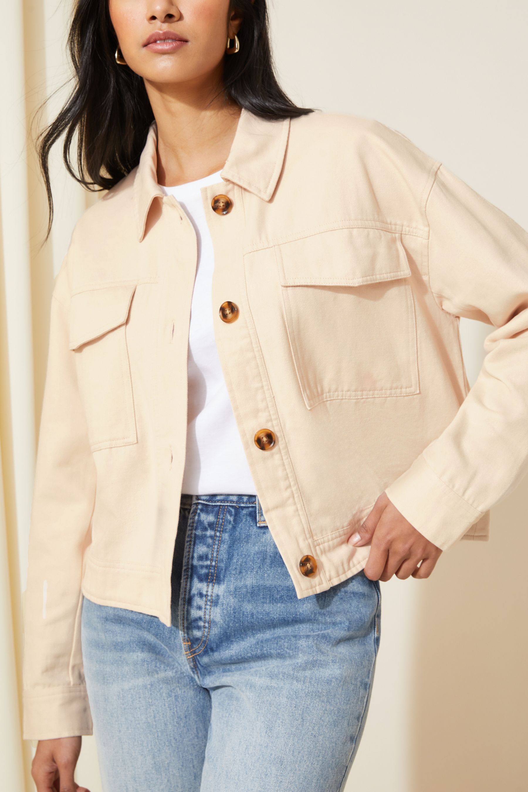 Utility jacket deals cream