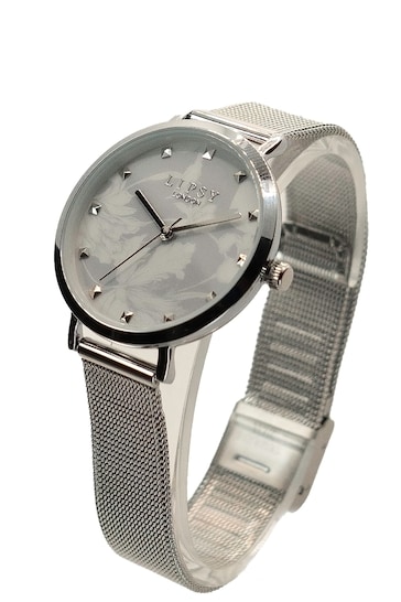 Lipsy Silver Floral Watch