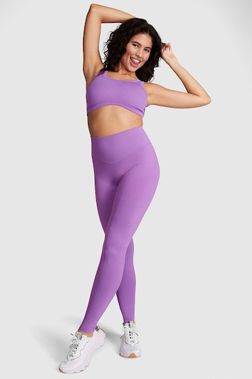 Victoria's Secret PINK Glazed Violet Purple Seamless Workout Legging
