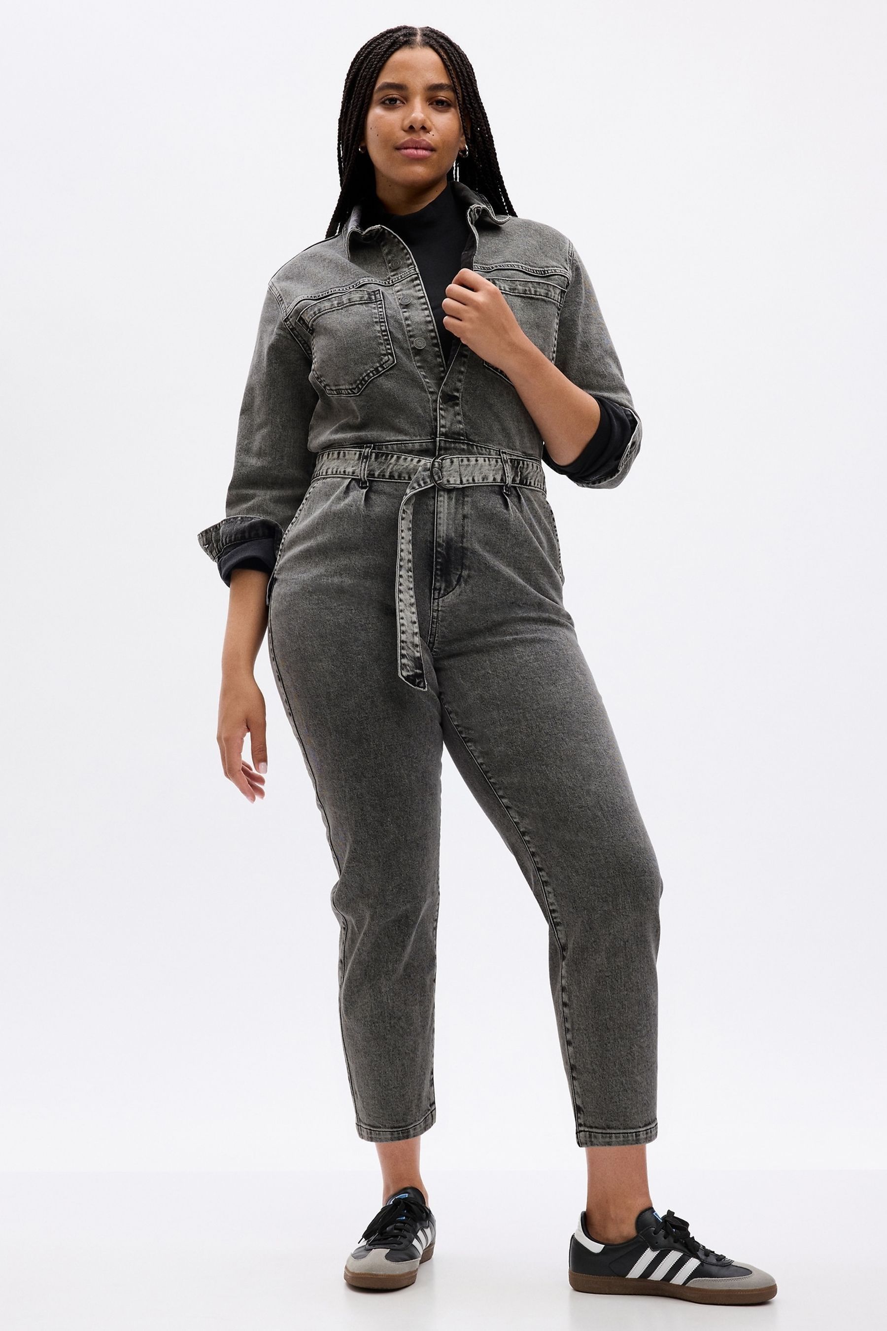 Buy Gap Grey Denim Utility Jumpsuit from the Next UK online shop