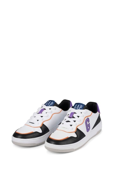 Gap White, Purple and Black Boston Low Top Trainers