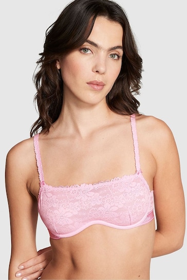Victoria's Secret PINK Pink Bubble Unlined Demi Infinity Lace Bralette
