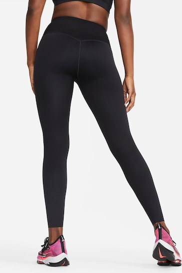 Nike Black Go Firm Support Mid Rise Full Length Leggings with Pockets
