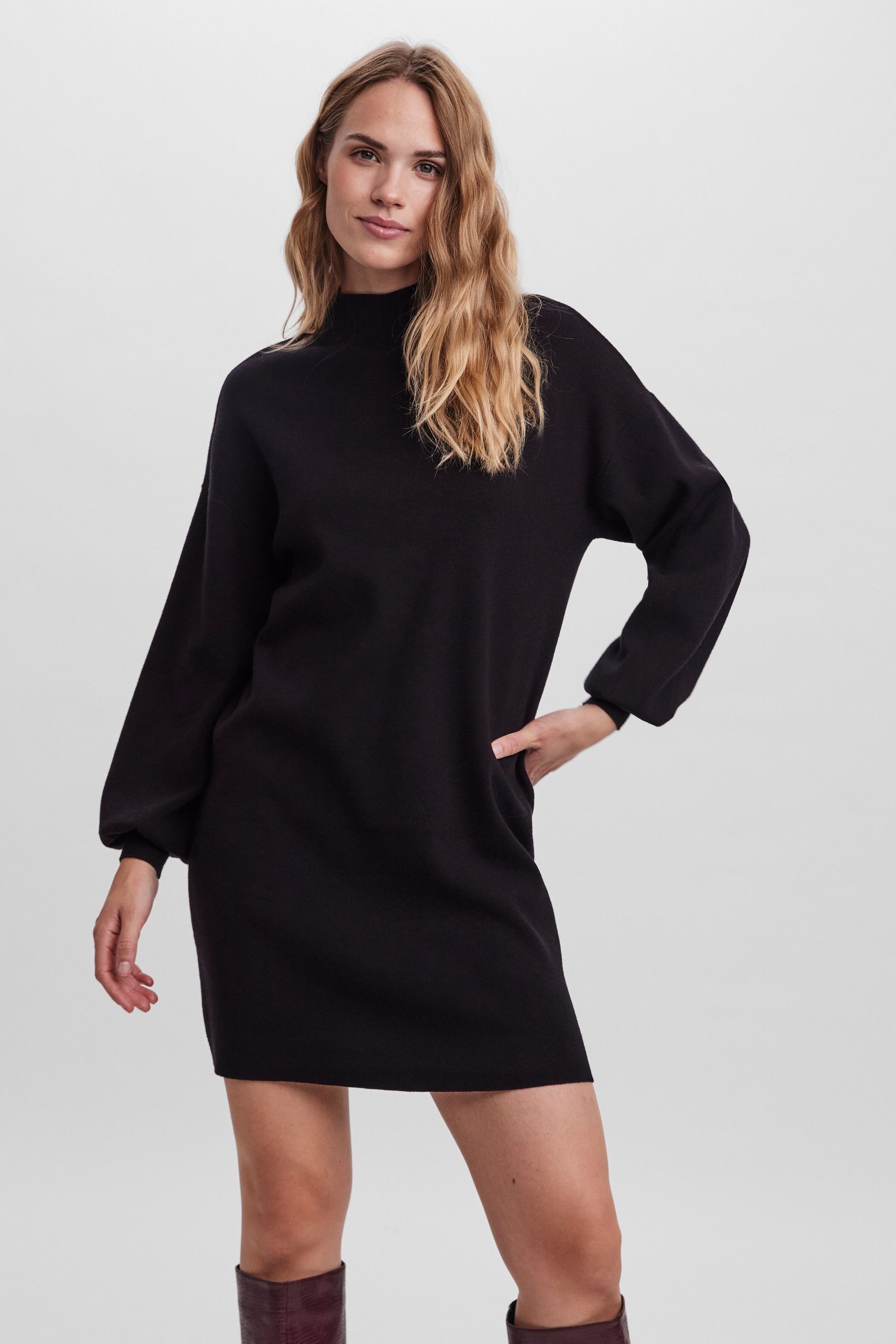 Puff sleeve jumper dress store