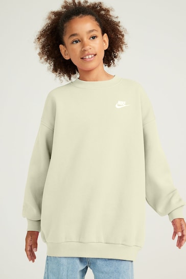 Nike Olive Green Oversized Club Fleece Sweatshirt