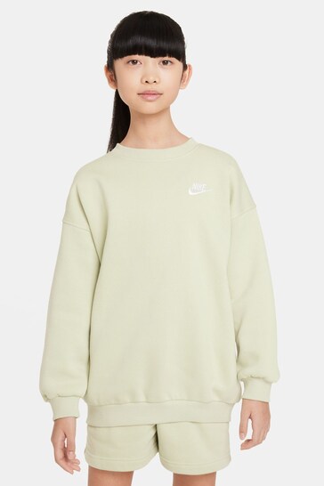 Nike Olive Green Oversized Club Fleece Sweatshirt