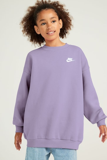 Nike Lilac Purple Oversized Club Fleece Sweatshirt