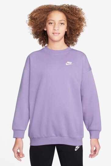 Nike Lilac Purple Oversized Club Fleece Sweatshirt
