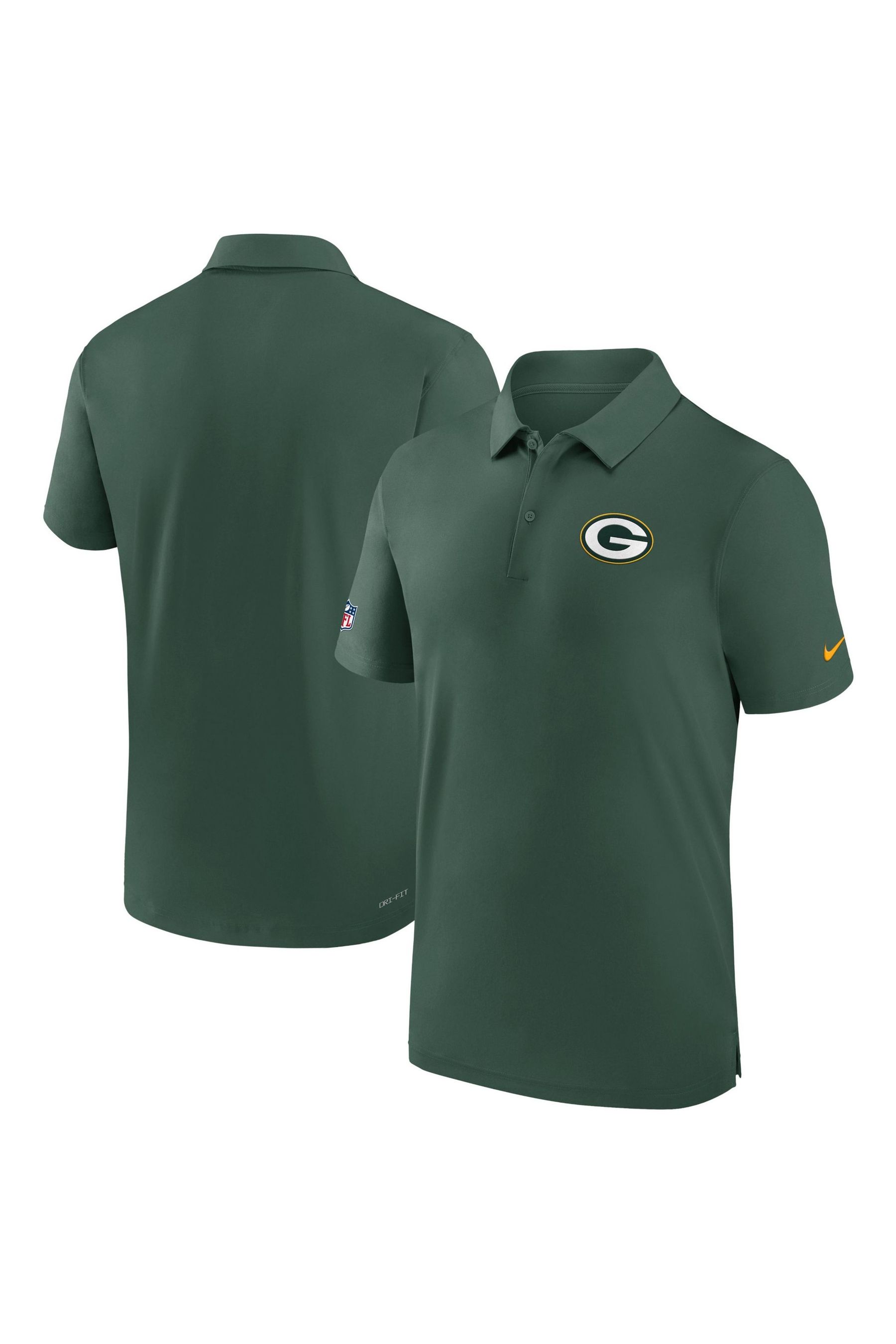 Fanatics Green Bay Packers Short Sleeve Dri Fit Woven Polo Shirt