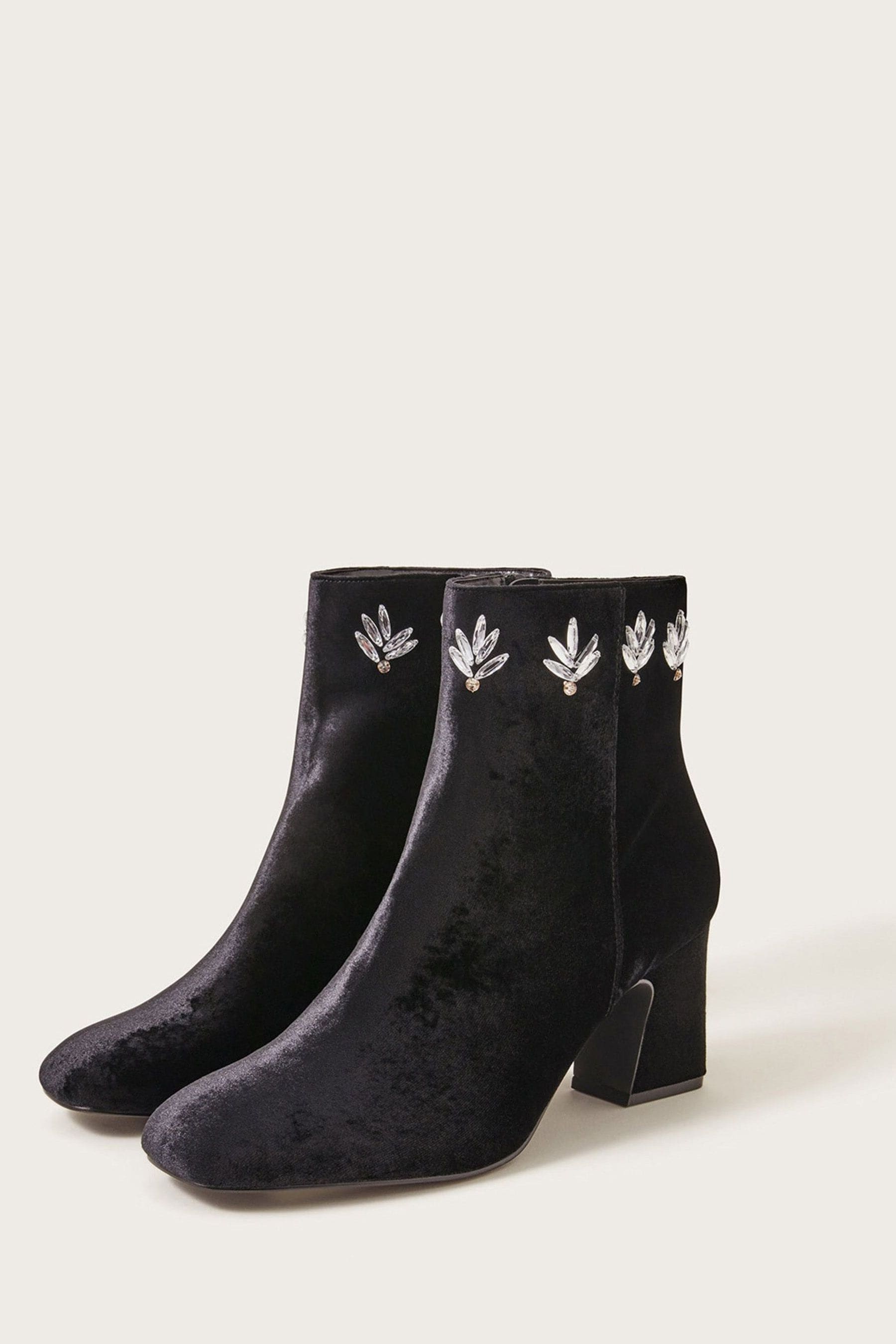 Velvet ankle boots uk sales