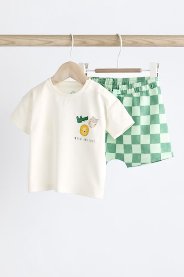 Green Character Baby T-Shirt And Shorts 2 Piece Set