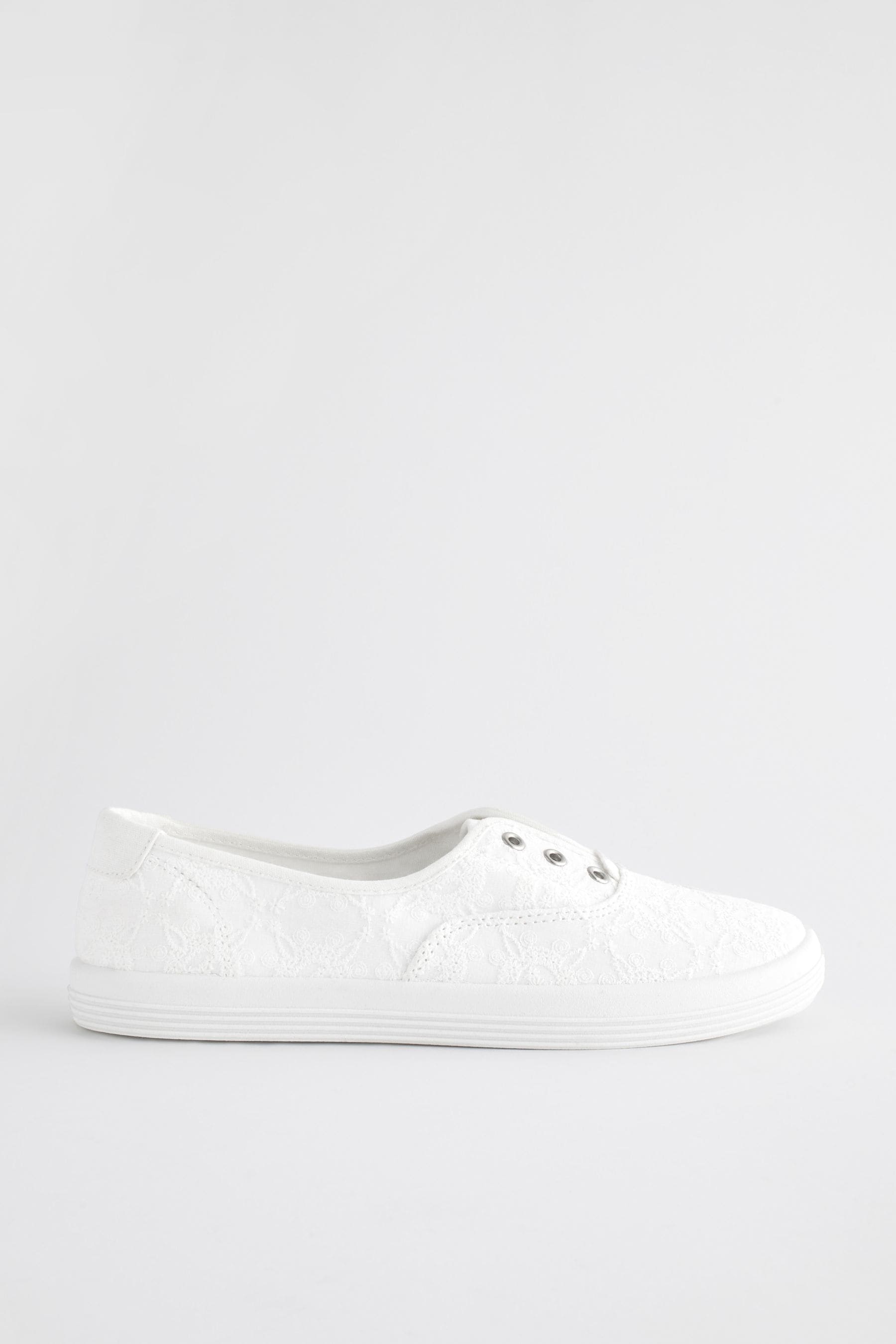 Canvas slip on trainers womens store