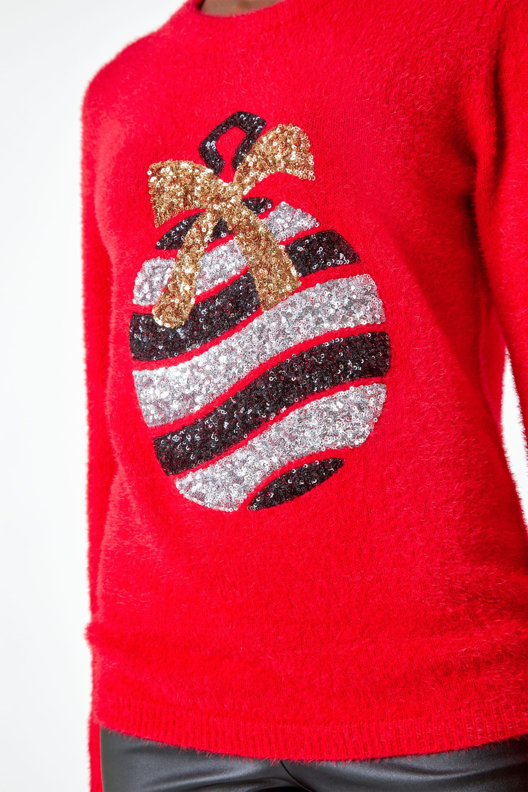 Sequin bauble christmas clearance jumper