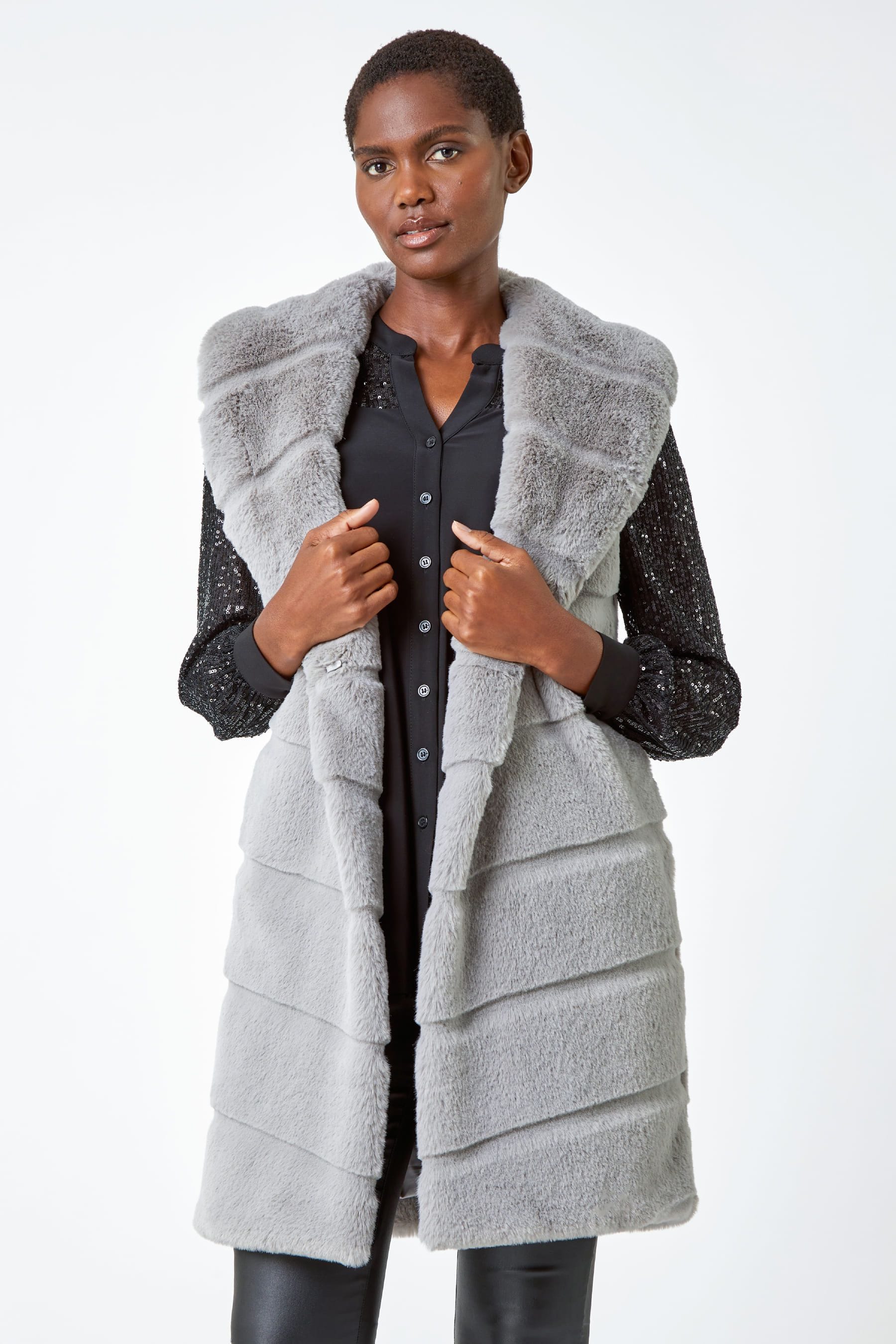 Grey fur body discount warmer