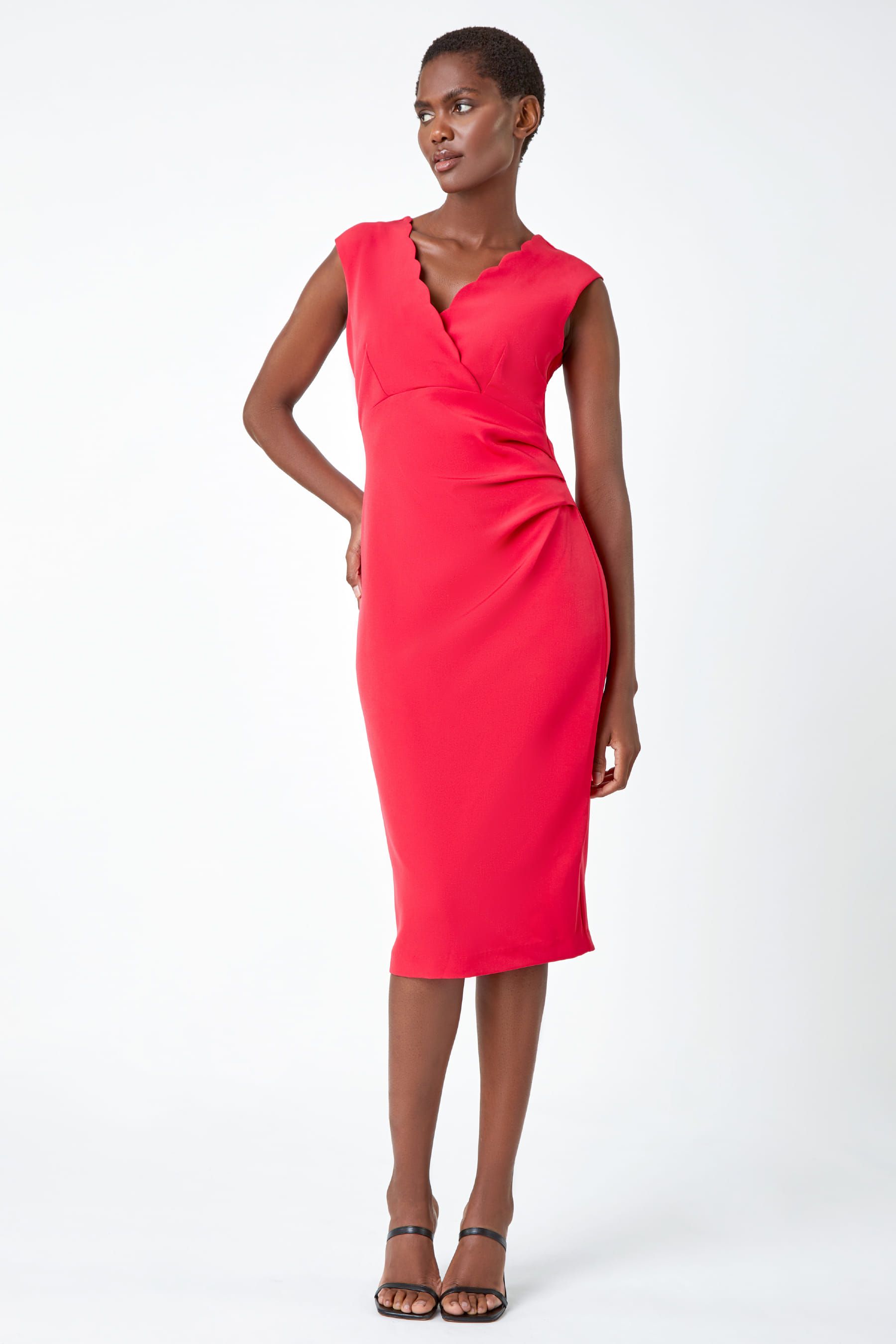 Scalloped shift shop dress