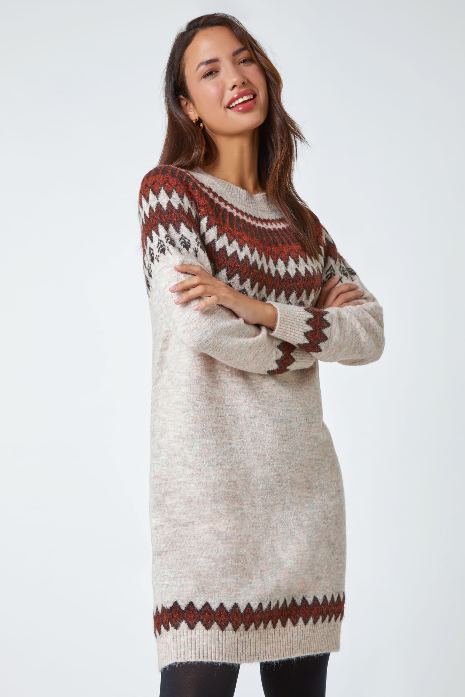 Lipsy fairisle tunic discount dress