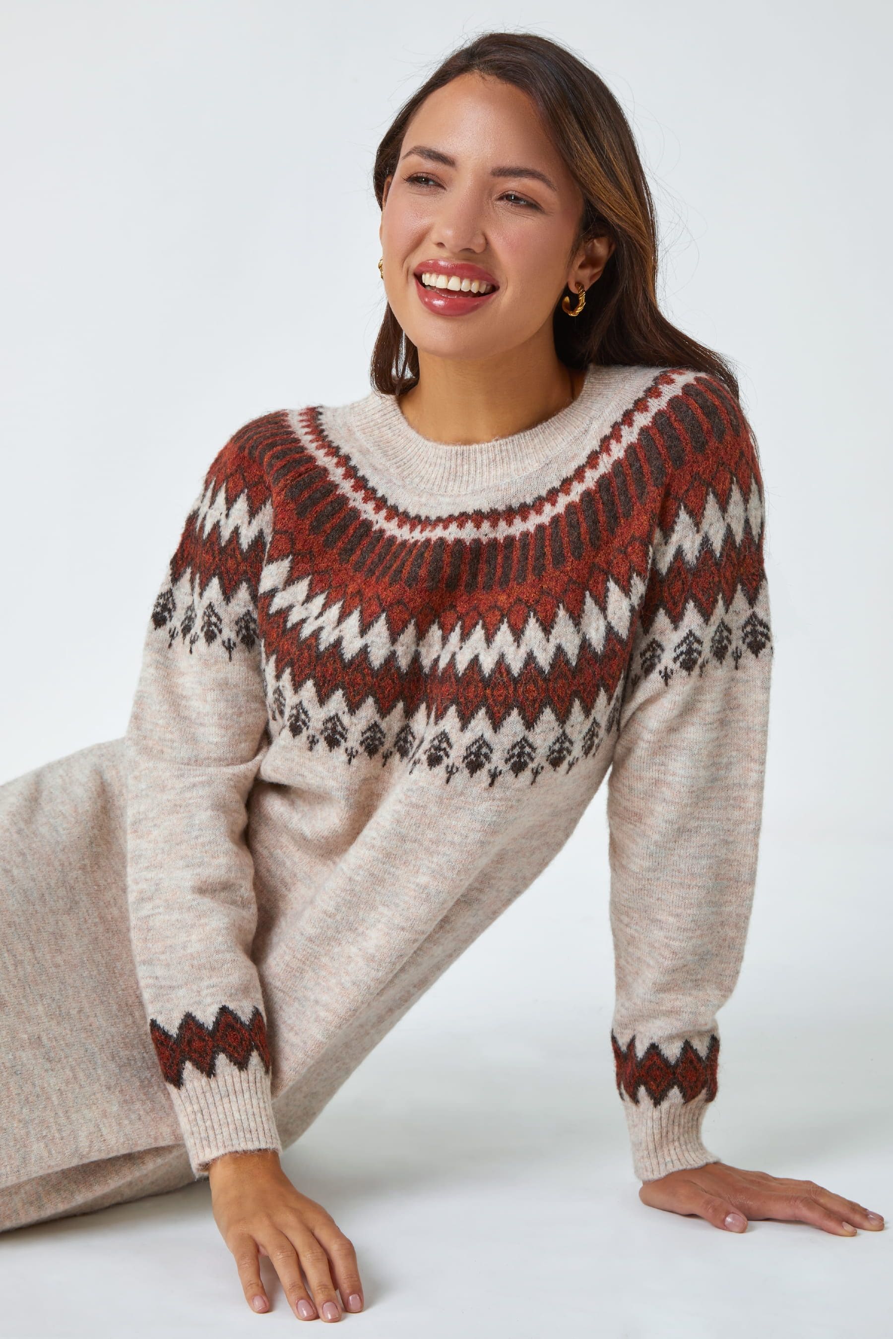 Lipsy fairisle deals tunic dress
