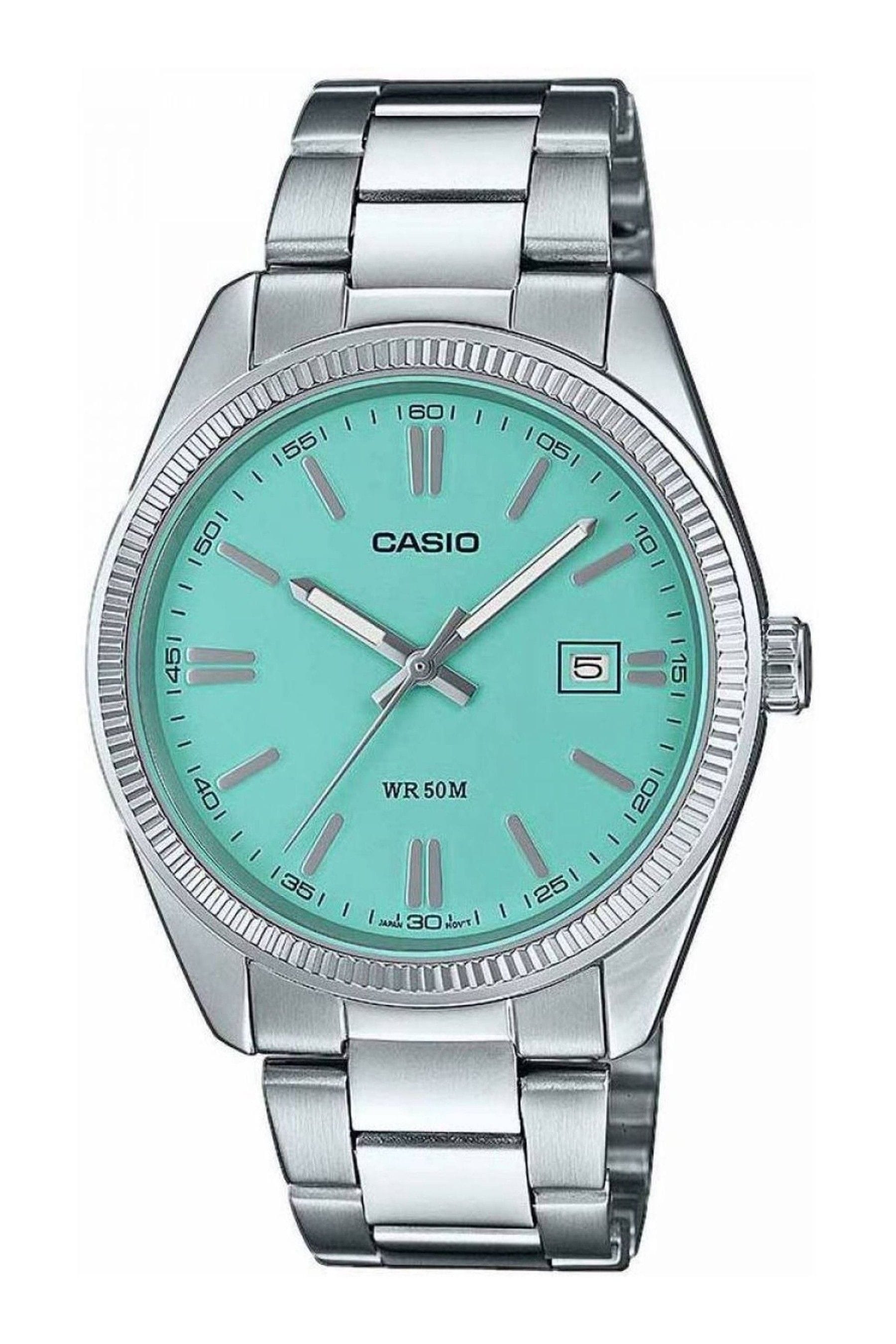 Casio ladies silver watch sales