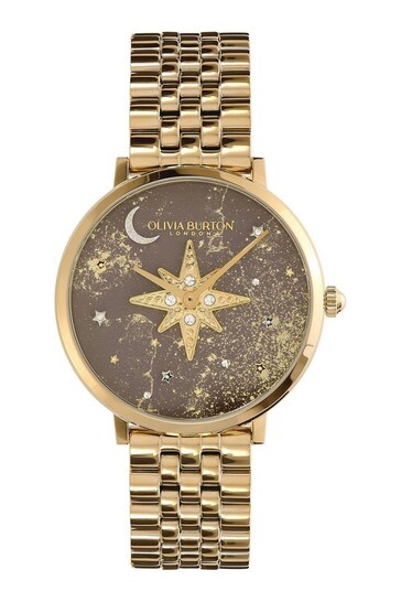 Olivia Burton Ladies Gold Tone Celestial Nova Watch