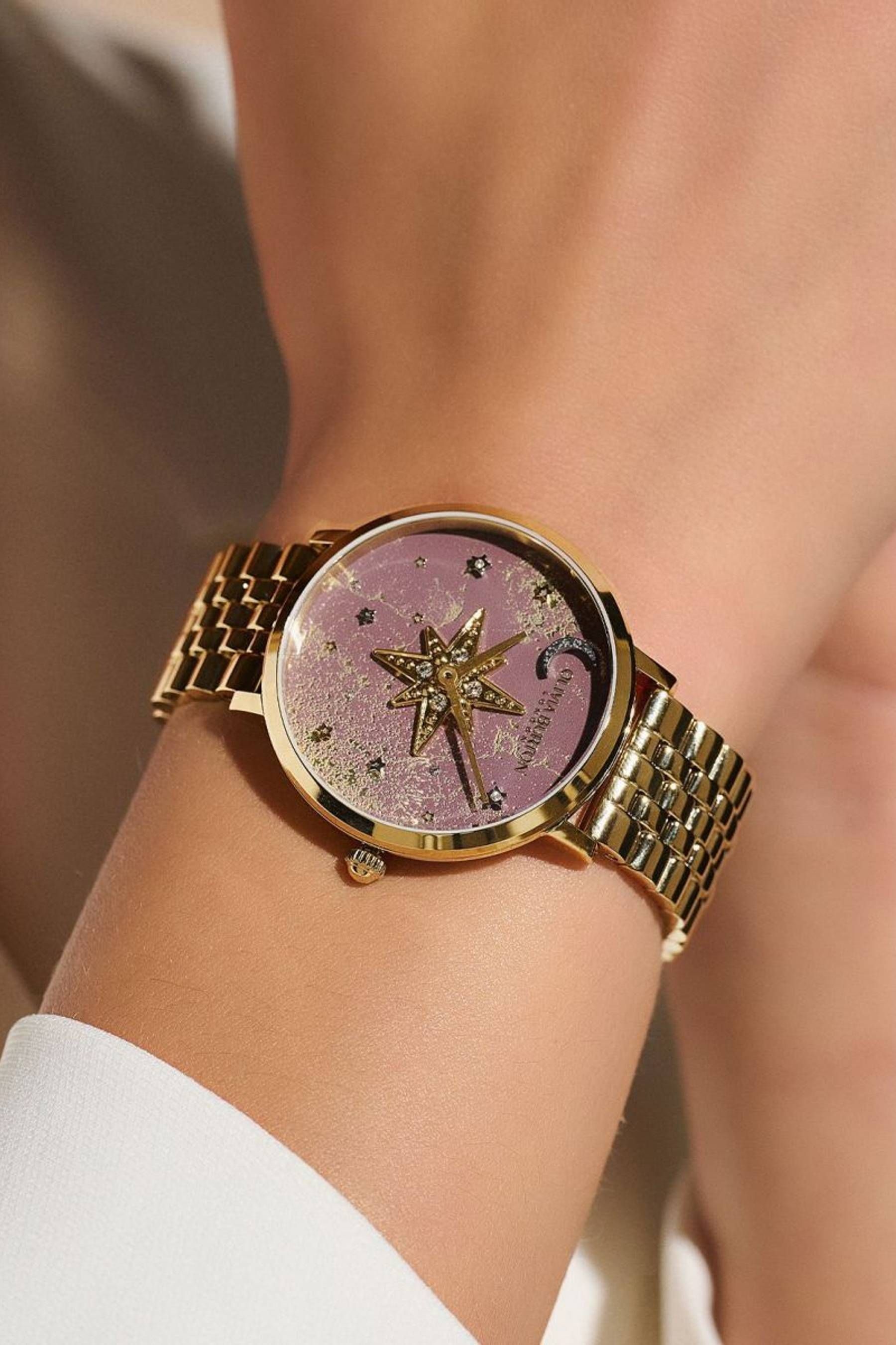 Buy Olivia Burton Ladies Gold Tone Celestial Nova Watch from the
