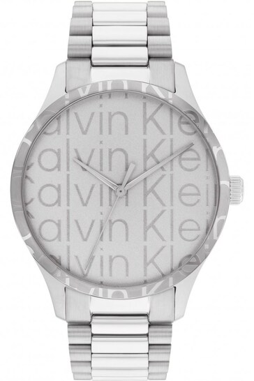 Calvin Klein Silver Tone Iconic Watch