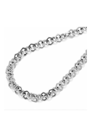 Olivia Burton Ladies Silver Tone Jewellery Honeycomb Necklace