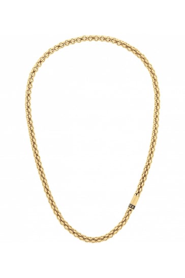 Tommy Hilfiger Jewellery Gents Gold Tone Intertwined Circles Chain Necklace