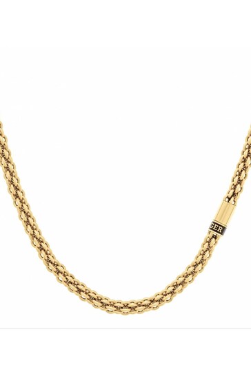 Tommy Hilfiger Jewellery Gents Gold Tone Intertwined Circles Chain Necklace