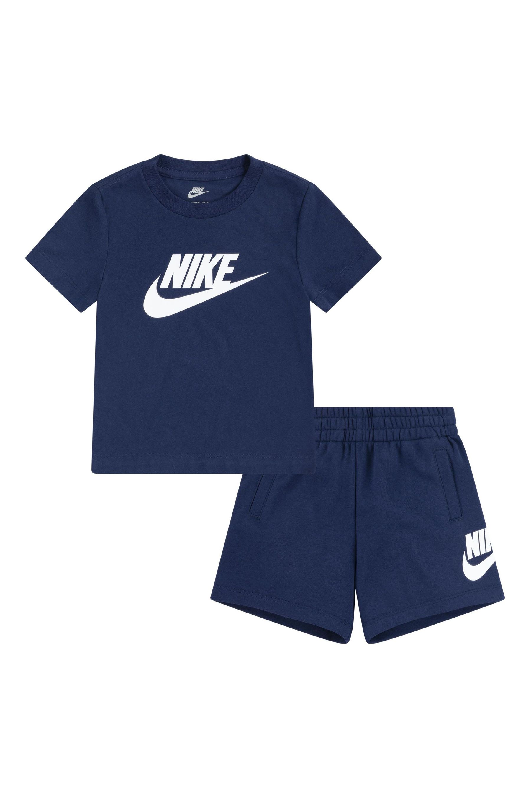 Buy Nike Navy Little Kids Club T Shirt and Shorts Set from the Next UK online shop