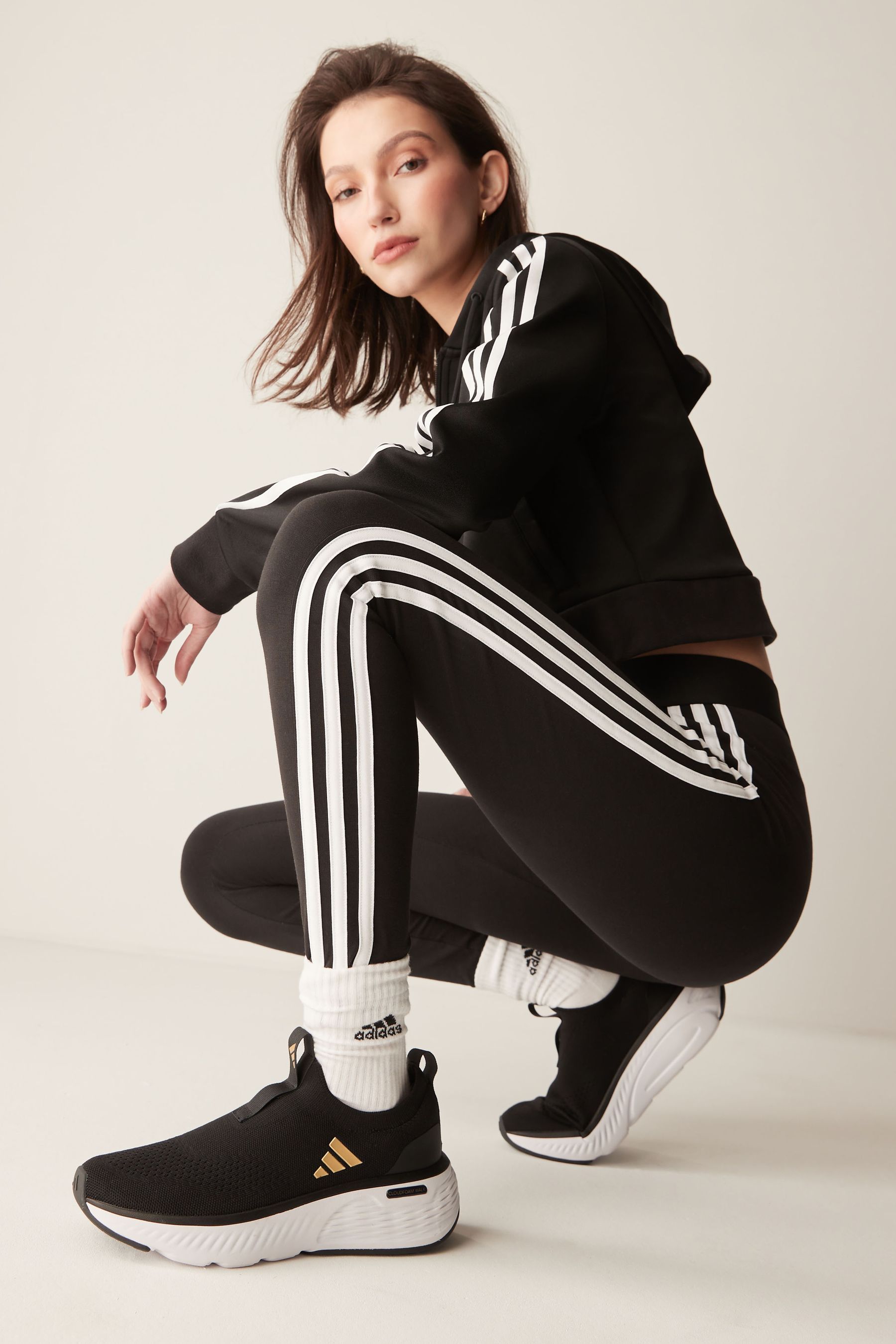 adidas Black Gold Cloudfoam Go Sock In Trainers