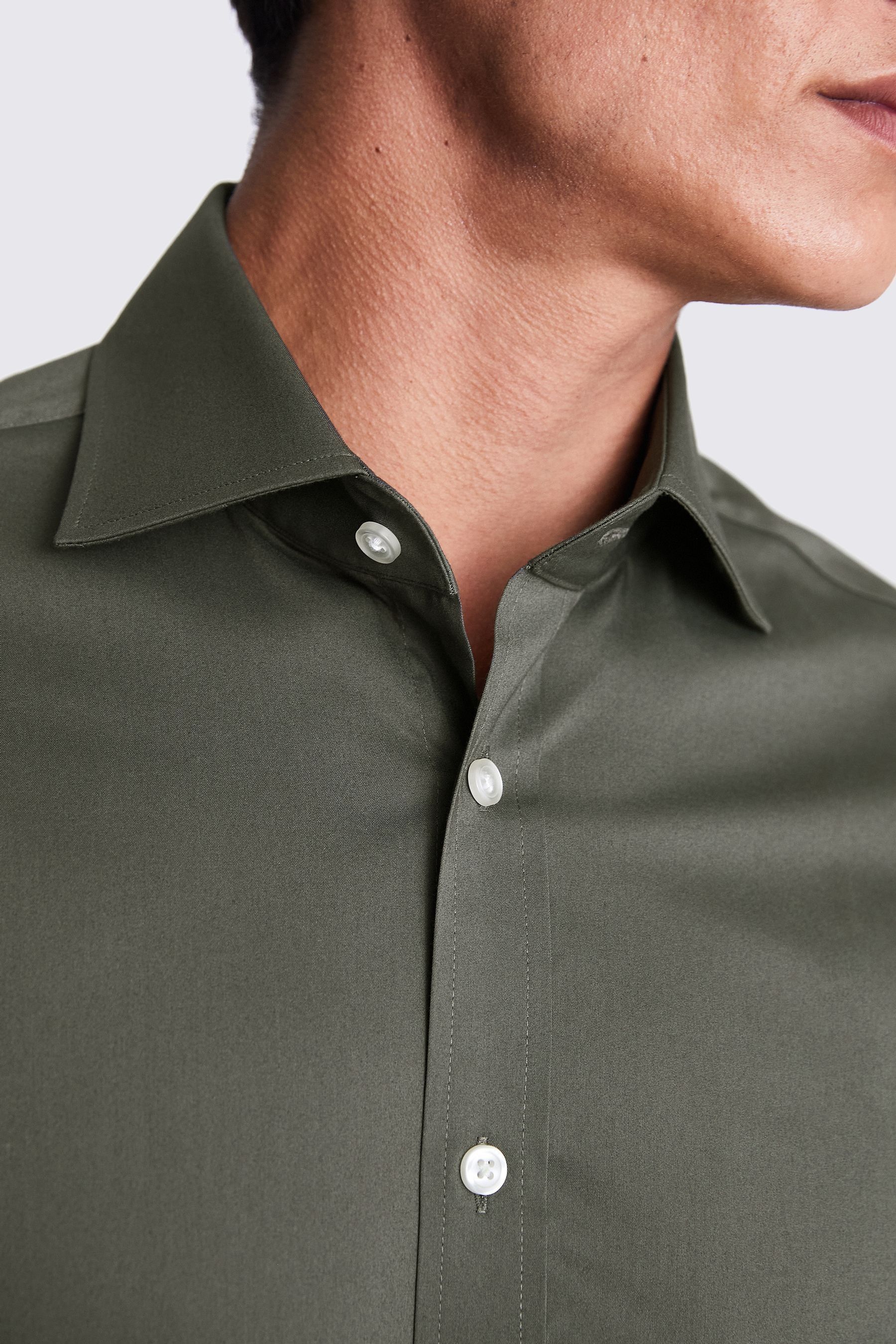 Buy MOSS olive Green Tailored Stretch Shirt from the Next UK online shop