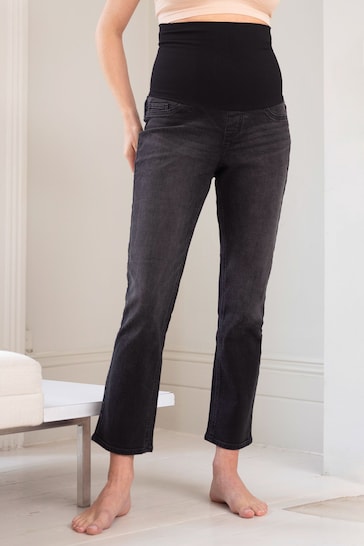 Seraphine Orion-Post Mat Slim Leg Black Jeans