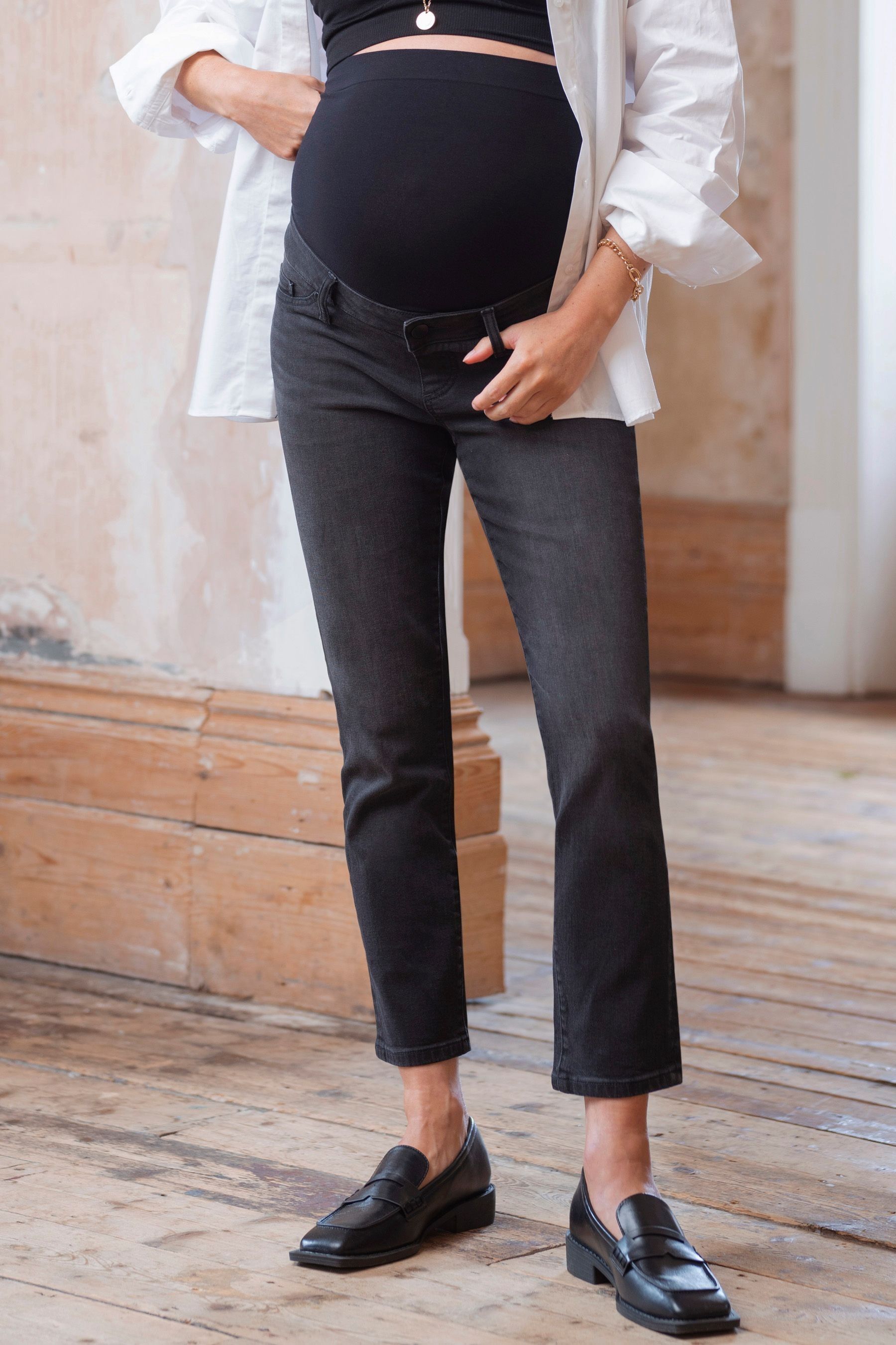 Buy Seraphine Luca slim Leg Black Jeans from the Next UK online shop