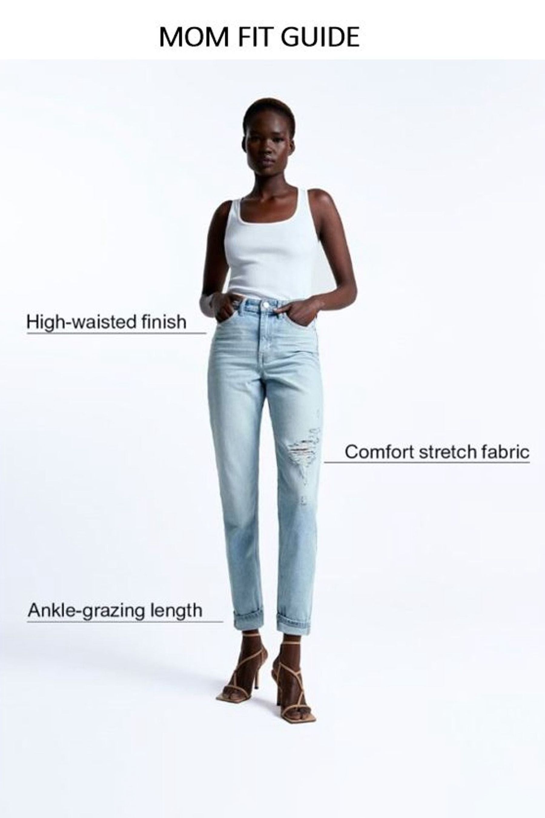 Petite high rise mom hot sale jeans