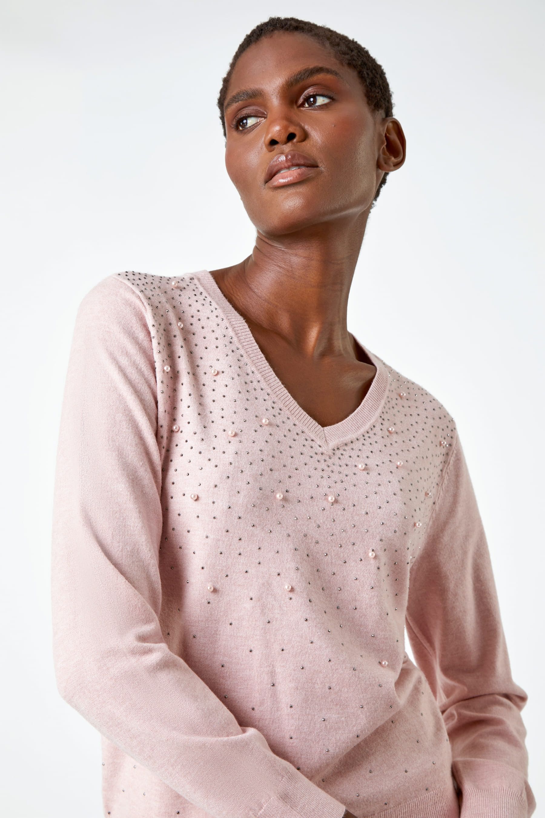 Pink new arrivals embellished jumper