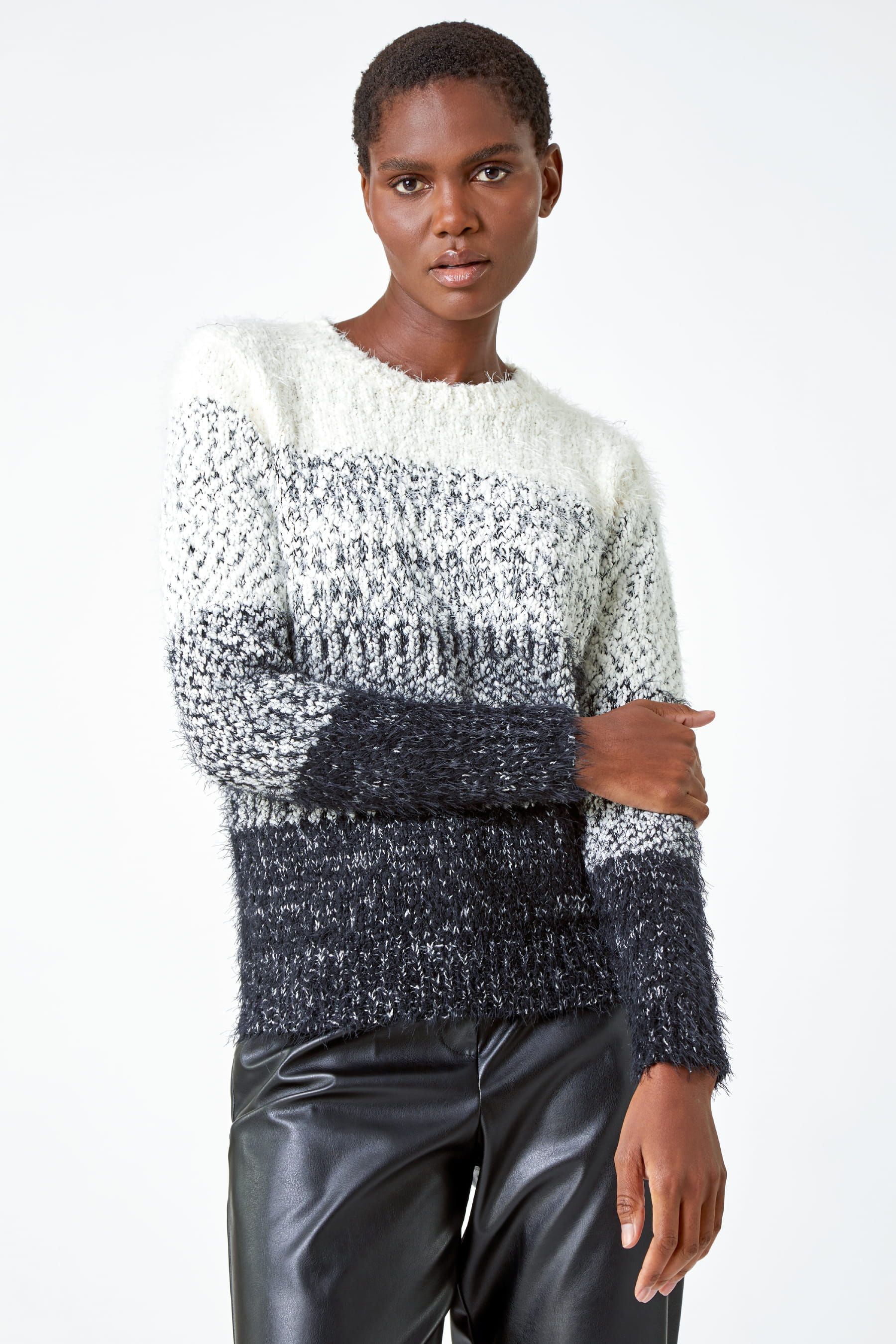 Fluffy grey on sale jumper