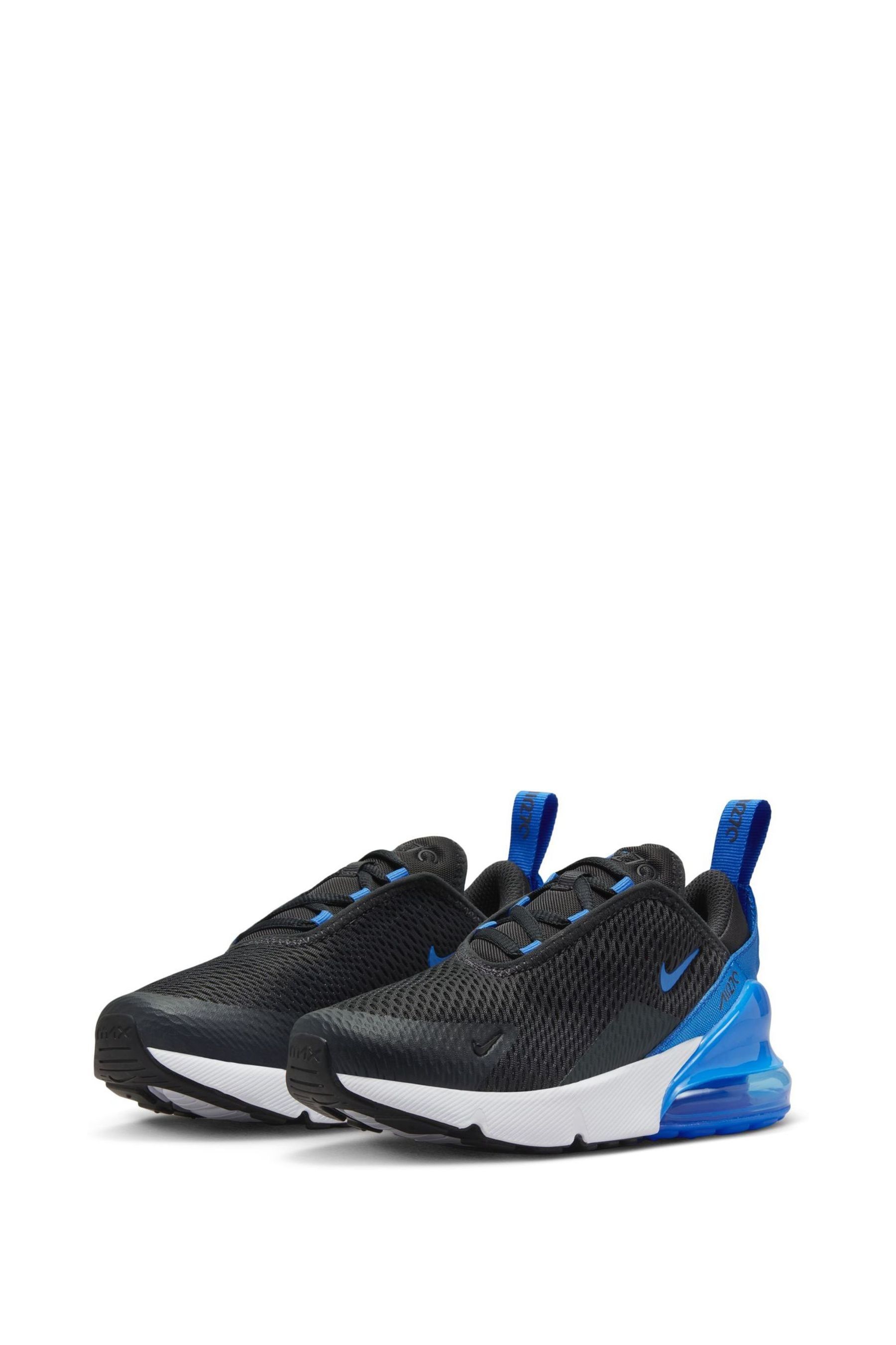 Buy Nike Black Blue Air Max 270 Junior Trainers from the Next UK online shop