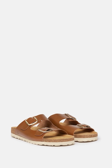 Joules Celeste Tan Brown Double Strap Sandals