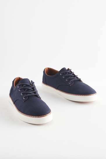 Navy Canvas Derby Trainers