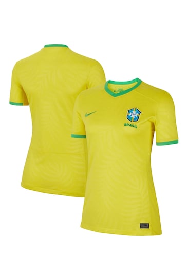 Nike Yellow Brazil Home Stadium Shirt