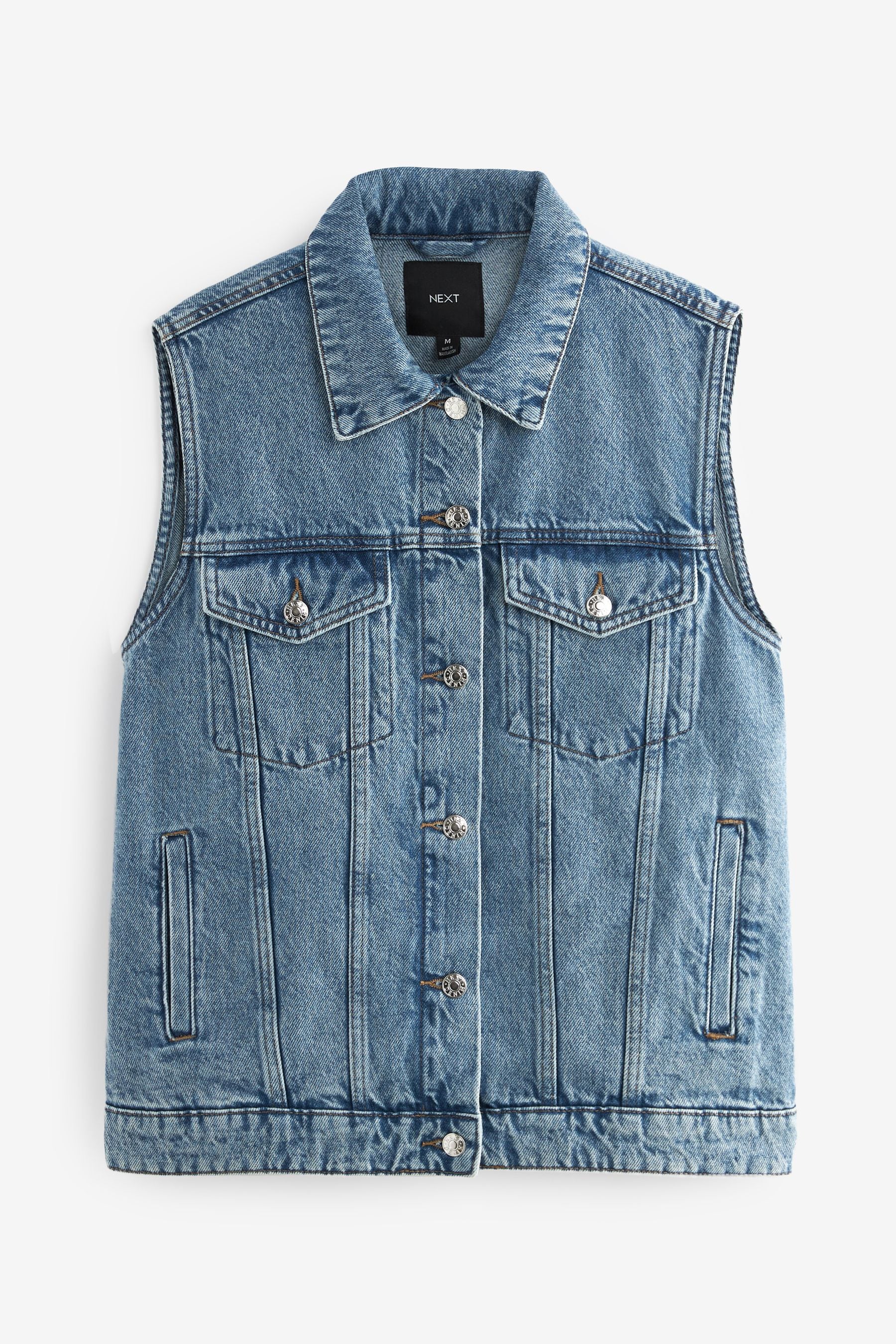 Sleeveless shop jean vest